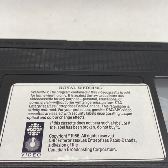 Royal Wedding H.R.H. The Prince Andrew and Miss Sarah Ferguson VHS Video CBC - Picture 6 of 7
